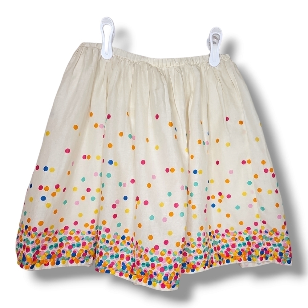 Lands' End Kids Multicolored Dotted Confetti Pleated Mini Skirt  - Size 12